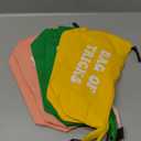 6 Pack Small Canvas Makeup Bags with Zipper for Women, 3 Colors/Designs (8 x 4 x 6 In) (Yellow, Green, Pink)
