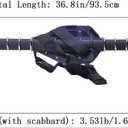 Full Tang Cosplay Blade, Back Sheath, Adjustable Harness, Unsharpened. For Cosplay & Halloween
