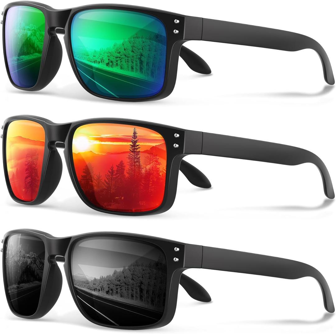 Polarized Sunglasses for Men Women - Classic Sport Sun Glasses for Driving Running Cycling Fishing UV400 Protection