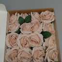 Ling's moment Dusty Rose Artificial Flowers 16pcs Faux Silk Roses with Stems Real Look, 3.5" Fake Vendela Roses Bulk for DIY Wedding Bouquets Centerpieces Party Baby Shower Home Decoration