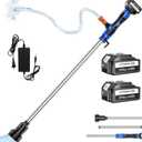 Cordless Stick Water Transfer Pump with 2x4.0Ah 21V Batteries, 770GPH, 32FT Head, 45-Mins Long Runtime, Powerful & Quick Battery Water Pump Compatible with Makita 18V Battery