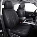 Seat Covers Fit for Dodge RAM 1500 2002-2024 2025 2026: Compatible with RAM 1500 2500 3500 Car Seat Cover Truck Pickup Crew Double Quad Cab (Curved Bench, Full Set, Black)