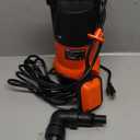 Sump Pump, Prostormer 1HP 3700GPH Submersible Clean/Dirty Water Pump with Automatic Float Switch for Pool, Pond,Garden, Flooded Cellar, Aquarium and Irrigation (Orange)