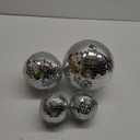 CHENGU 4 Pack Large Disco Ball Decor Silver Mirror Disco Themed Party Decorations Reflective Hanging Ornament for Wedding Ballroom Dance and Music Hall Festivals Club Stage Prom Props (8 Inch, 6 Inch, 4 Inch)