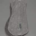 SwaddleMe by Ingenuity Compression Baby Swaddle Pod in Velboa, Two-Way Zipper for Easy Diaper Changes, Improves Sleep & Calms Startle Reflex, 0-2 Months, 1.0 TOG, 2-Pack - Clouds & Stars