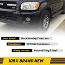 Fog Lights Compatible for Toyota Tundra 2000-2006 Sequoia 2001-2007 with Bulbs 9006 12V 51W Driving Lamps Replacement included Wiring Kit & Switch-1 Pair (Clear Lens)
