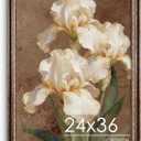 24x36 Poster Frame, Vintage Brown 24 x 36 Poster Frame with HD Plexiglass Durable for Horizontal or Vertical Wall Mounting, 1 Pack