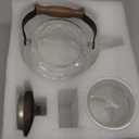 34oz High Borosilicate Glass Teapot, Thickened Heatproof Glass Teapot with Infuser and Lid, Stovetop Safe Tea Kettle, Hand Crafted Kettle, for Women and Adult (Clear)