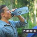 Embrava 40 oz Water Bottle - Large BPA Free Sports Bottle for Gym Hiking - Wide Mouth Leak Proof Fast Flow - Durable Reusable Tritan Plastic - Carry Ring - Sport Water Bottles for Men Women