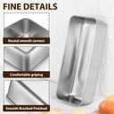 P&P CHEF Loaf Pans for Baking Bread, 12 x 5 Inch Large Stainless Steel Bread Loaf Pan Tins for Homemade Meatloaf Cake Brownies, Healthy & Sturdy, Oven & Dishwasher Safe, 2Pcs