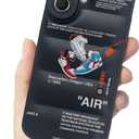 Ins Off Sports Shoes Brand Puffer Phone Case Compatible with iPhone 16 Case 6.3", Funny Sneakers White Label Graphics Aesthetic Soft Silicone Shockproof Full Body Drop Protection Case (Black)