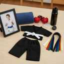 Civaner Taekwondo Uniform Outfit Bear Clothes with Belts, Bear Not Included, Fit 12-16 in, Clothes for Taekwondo Uniform Stuffed Animal Clothing for Birthday Gift Party (Black)