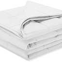 Weighted Idea Weighted Blankets for Adults (White,60"x80",20lbs) Breathable Cooling Blanket Queen Size with Premium Glass Beads Heavy Soft Throw Blanket for All-Season