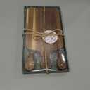 Ziliny 1 Set Bridal Baby Shower Cheese Prizes Wooden Square Board Gift Set Knives Forks Thank You Tags with Box for Guests for Valentines Bridal Baby Shower Housewarming Gifts (Acacia Color)