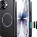 Diverbox Magnetic for iPhone 17 Case-(Compatible with MagSafe) Heavy Duty Protection Phone Case with Camera Control Button with Screen Protector Shockproof Drop-Proof 6.3 inch (Black)