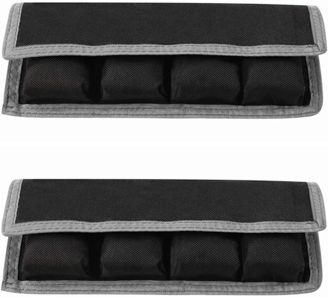 Meking 2 Pcs DSLR Battery Case Holder Storage Bag (4 Pocket) for AA/AAA Battery and LP-E6 LP-E8 LP-E10 LP-E12, EN-EL14 EN-EL15, NP-FW50 NP-F550 NP-FM500H (Gray)