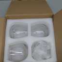 GLING [15 oz Stemless Glasses Set of 4, Glass Cups for Red or White - These Crystal Tumblers are Great for Wedding, Birthdays, and All Occasions