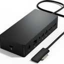 Surface Pro Docking Station,Surface Dock with 90W Power Supply,Gigabit Ethernet,Mini DP*2,USB 3.0 * 4,Audio Compatible with Surface Pro 9/8/7/X/6/4/3,Surface Book,Surface Go,Surface Laptop/Laptop go