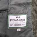 PJ PAUL JONES Mens Herringbone Blazer Vintage Tweed Wool Blend Sport Coat Jacket (Small, Army Green)