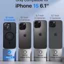 Faiono Magnetic for iPhone 15 Case [Full Camera Protection][Military-Grade Protection][Compatible with MagSafe] Shockproof Protective Slim Phone Case for iPhone 15, Black