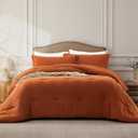 Quataly Full Comforter Sets Terracotta,3PCS Soft Lightweight Breathable Bedding Comforter Sets for All Season, Full Size(82''x86'' Comforter & 2 Pillowcases)
