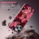 Hekodonk for iPhone 16 Pro Max Case,Compatible with MagSafe,Glow in The Dark Full Body Rugged Protection Slim Shockproof Glossy Stylish Women Girls Case for iPhone 16 Pro Max 6.9 inch,Rose Gold