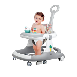 5 in 1 Baby Walker - Walkers for Babies 6-18 Months Adjustable Height, Baby Walker with Wheels, Baby Walkers for Boys, Baby Walker with Foot Pads/Handles, Baby Walker Portable Foldable