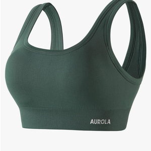 AUROLA Power Sports Bras for Women - Push Up Workout Bra Square Neck Yoga Bra Padded Low Impact Gym Bra Crop Top. Size XS