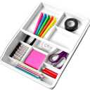 madesmart 24-Compartment Junk Drawer Organizer with Sliding Top Tray, Multi-Purpose Storage for Kitchen, Office & Bathroom Drawers, White