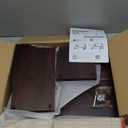 Wooden Two Step Stool, Heavy Duty 2-Step Ladder for Adults & Kids, Supports up to 450lbs for Kitchen, Bathroom or Bedside Use (Walnut Finish)