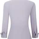 Alex Vando Womens Dress Shirts Wrinkle Free Regular Fit Long Sleeve Stretch Work Shirt (Small, Lt Grey)