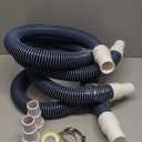 FibroPool Professional Pool Filter Hose Replacement Kit  1.5" 6 Foot Hose 2 Pack with Reinforced Cuffs, Adapters, Clamps & PTFE Tape  Durable, Leak-Resistant, Universal Compatibility