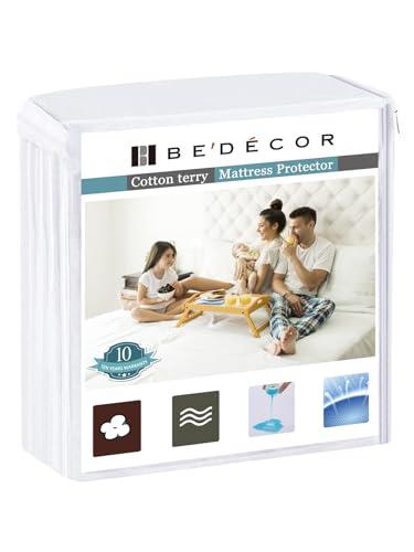 Bedecor Queen Waterproof Mattress Protector,Pee and Liquid Proof Cover for Pets, Elderly, and Incontinence, Fitted Deep Pocket for 9-18 Inch Deep
