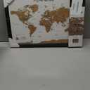 Gleneagles World Travel Map & Pin Board | Framed Pinboard | Cork Wooden Design | 70 Push Pins Included | 14.2'' x 21.2'' Personalised Home Wanderlust Decor for Travelers (Black)