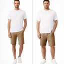 JMIERR Mens Casual Shorts - Cotton Drawstring Summer Beach Stretch Twill Chino Golf Shorts, Size 40 (Orange)