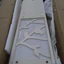 Homes: Inside + Out Naomi Modern Decorative Accent LED Console Table with W-Shaped Legs and Remote, Wood Entryway Furniture for Living Room, Hallway, Entrance, Small Spaces, Black