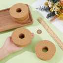 OLYCRAFT 4 Pack Cork Lids for Glass Planters 3.5~3.9 Inch Hydroponic Lids 1.2 Inch Thick Terrarium Cork Covers with 1.2 Inch Hole Natural Cork Stoppers for Hydroponic Plant Propagation Growing Vases