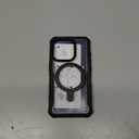 CENHUFO Privacy for iPhone 15 Pro Case, Full Body Phone Case [Compatible with Magsafe] Built-in 9H Tempered Glass Privacy Screen Protector and Magnetic Ring Stand, Clear Camera Lens Cover - Black