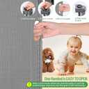 Retractable Baby Gate, Extra Wide Safety Kids or Pets Gate, 33 Tall, Extends to 55 Wide, Mesh Safety Dog Gate for Stairs, Indoor, Outdoor, Doorways, Hallways(33x55- Grey)