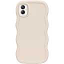 Slim Fit Case for Samsung Galaxy A05, Wave Frame, Cute Soft TPU Thin Protective Phone Cover for Women, Creamy White