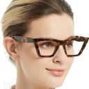 OCCI CHIARI Reading Glasses Women's Reader Cat Eye Eyeglasses 0 1.0 1.25 1.5 1.75 2.0 2.25 2.5 2.75 3.0 3.5 4.0 5.0 6.0 (Brown,150)