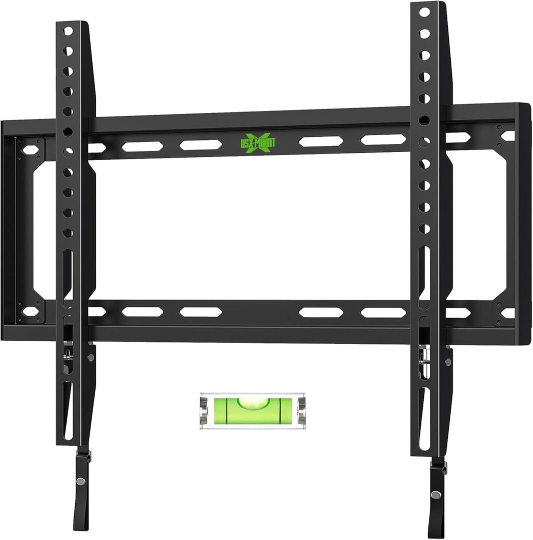 USX MOUNT Fixed TV Wall Mount with Low Profile for Most 26-60 Inch LED, LCD and Flat Screen TVs, Wall Mount Bracket with VESA Up to 400x400mm and Weight Capacity 99lbs,and Space Saving TV Bracket (Medium 26-60")