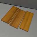 Chengu 3 Pcs Bamboo Vanity Trays for Bathroom Small Wooden Serving Tray for Bathroom Counter Food Appetizer Tea Dessert Kitchen Candle Tissue Toilet Tank Home Decor, 11 x 4 Inch(Rectangle Edge Style)