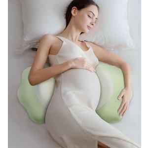 Pregnancy Pillows for Sleeping, Memory Foam Maternity Pillow Support for Back Belly HIPS, Adjustable Travel Wedge Pillow for Pregnant Women, Side Sleeping Pregnant Pillows with Cooling Pillowcase