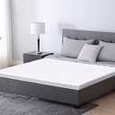 2 Inch Memory Foam Mattress Topper 160x200 Mattress Pad with zippered cover (200x200) am, Mattress Cover, White