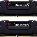 G.SKILL RipjawsV Series DDR4 RAM (XMP) 64GB (4x16GB) 3200MT/s CL16-18-18-38 1.35V Intel AMD Desktop Computer Memory U-DIMM - Black (F4-3200C16Q-64GVK)