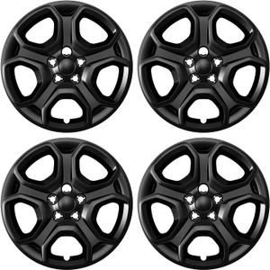 4-Pack 17 inch Hubcaps Compatible with Ford Escape 2013-2026, Fit for 17" Steel Wheel, Replaces OEM #GJ5Z-1130-A, Rim Cover Hub Cap (Bright Black Color)