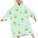 Fiosnow Avocado Blanket Hoodies for Kids Toddler 2-6YR Oversize Wearable Blanket Hoodies for Boys Girls