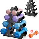 Dumbbell Rack Stand with Anti-Slip Pads for Home Gym, Compact A-Frame Design Weight Rack with Handle, Coral-Inspired & Space-Saving Dumbbell Holder (Dumbbells Not Included), Size: 4 tier (No Dumbbells Included)