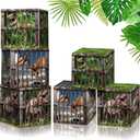 Fuutreo 6 Pcs Dinosaur Birthday Party Supplies Party Favor Boxes 12 x 12 x 12 Inch Table Centerpieces Dinosaur Theme Decorations Photography Props For Birthday Halloween Christmas